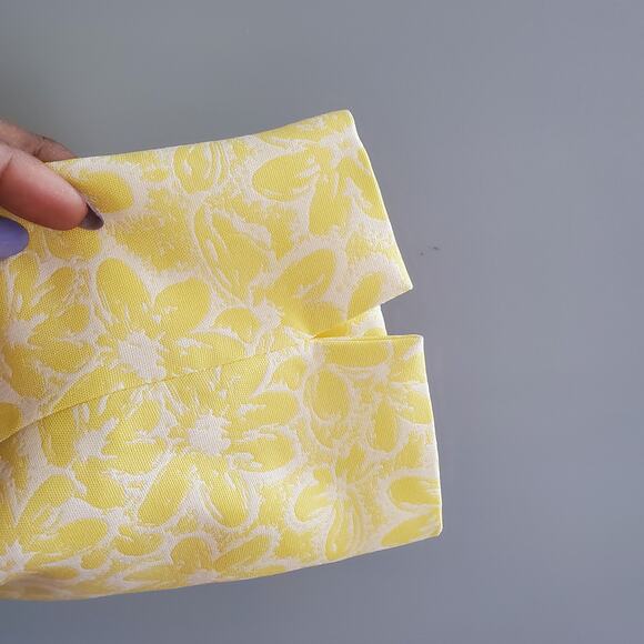 Kasper Yellow Floral Daisy Pattern Career Blazer 14 - Picture 6 of 9